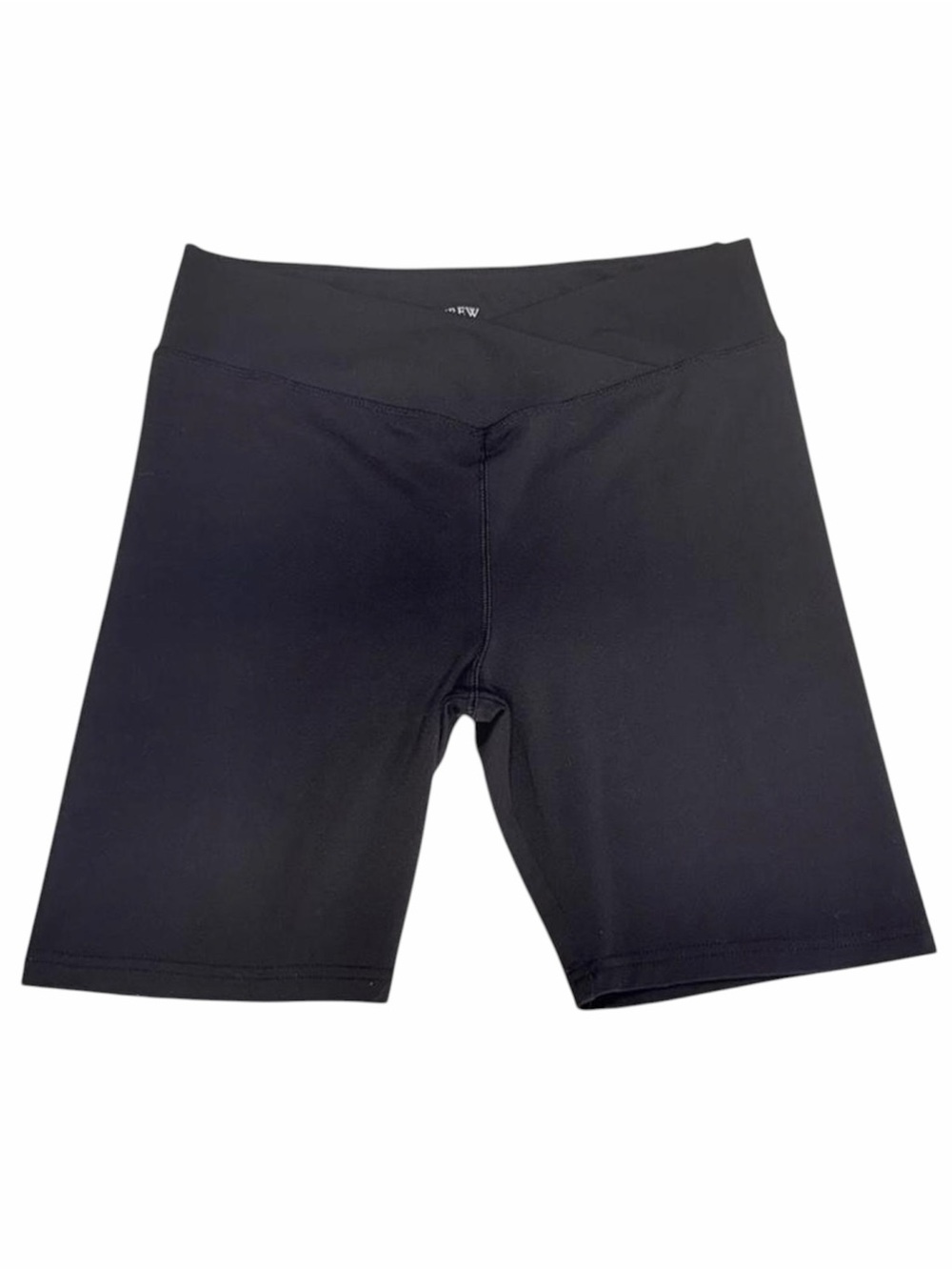 J.Crew Factory Crossover Waistband Bike Shorts Women’s Medium Black Activewear